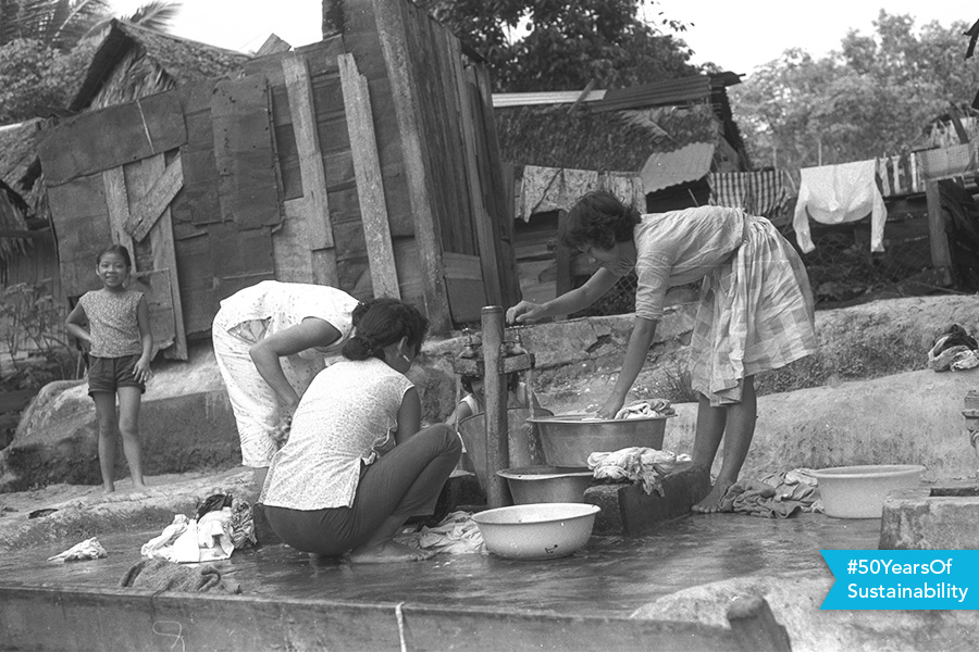 washing laundry in the past