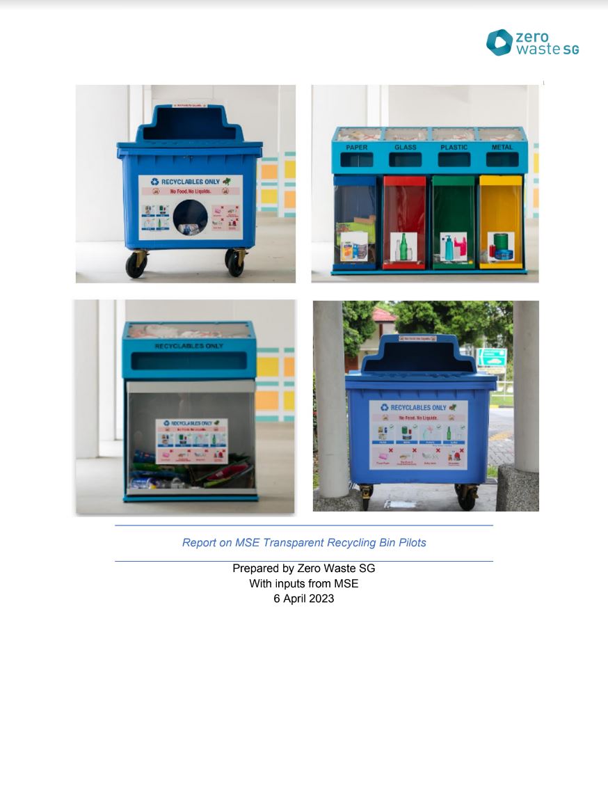 Zero Waste SG Report on Transparent Bin Pilot